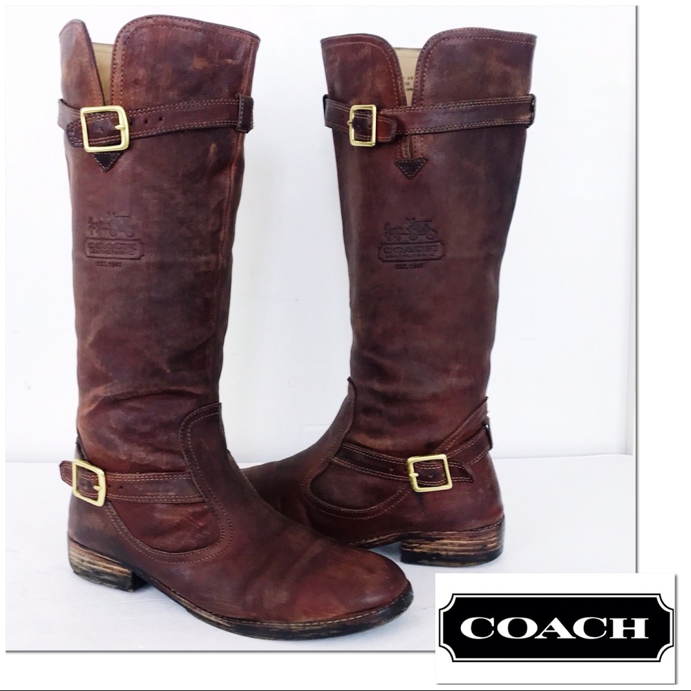 Coach Intentionally Distressed Whitley Riding Boot - Picture 1 of 8